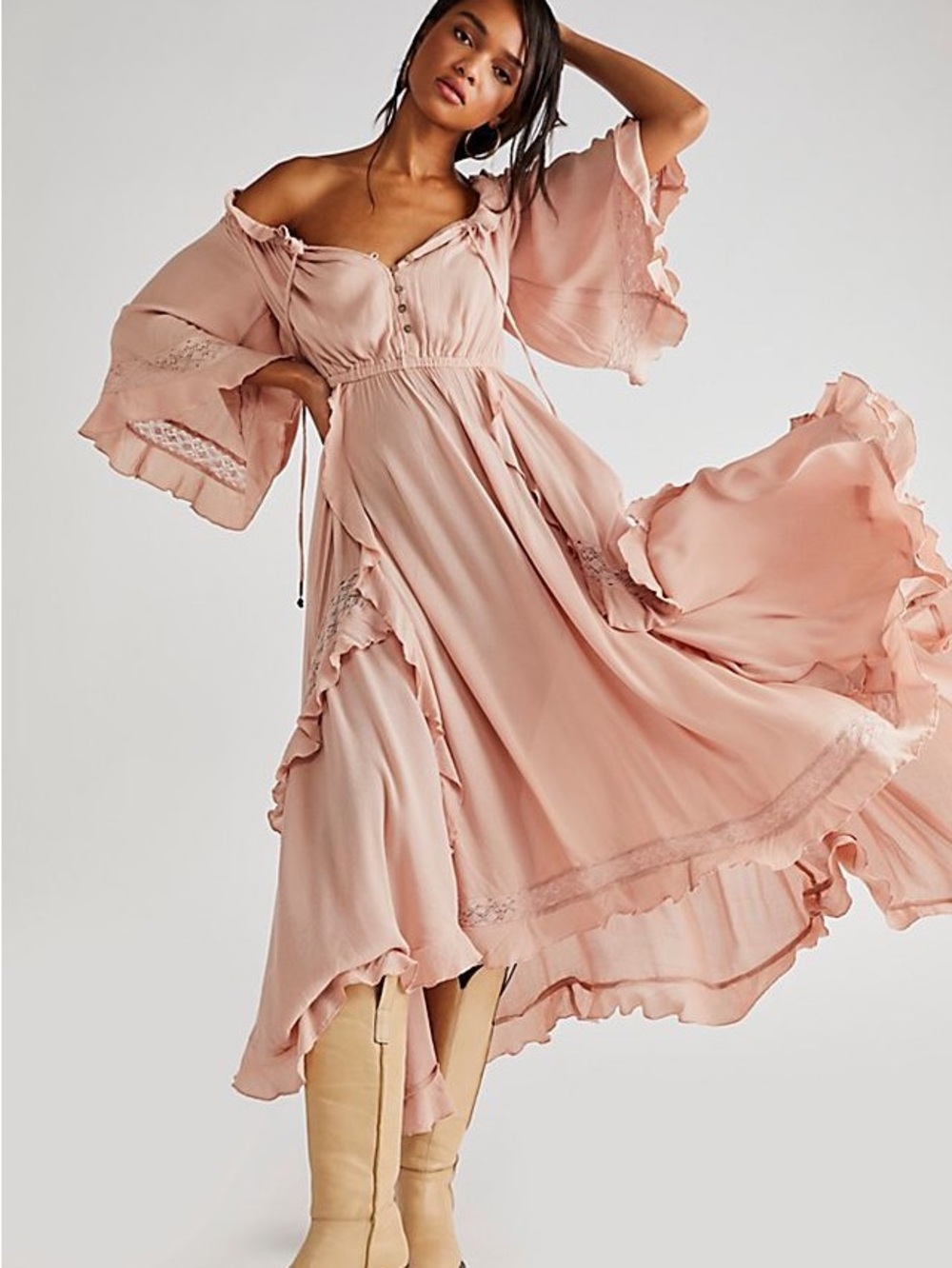 Free People Beach Bliss Dress- Rose - Picture 2 of 10